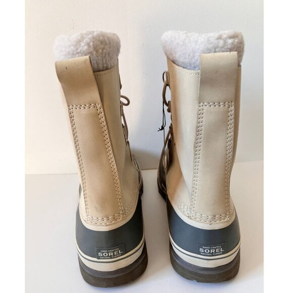 SOREL Men's Caribou Snow Boot Oatmeal Size US 17/ UK 16 - Picture 4 of 10